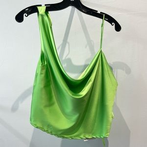 Green Asymmetrical Tank Top
